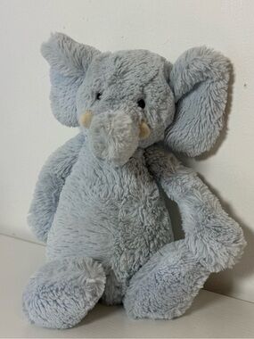 Little Jellycat Baby Blue Chime Elephant Lovey Plush Stuffed Animal Soft
